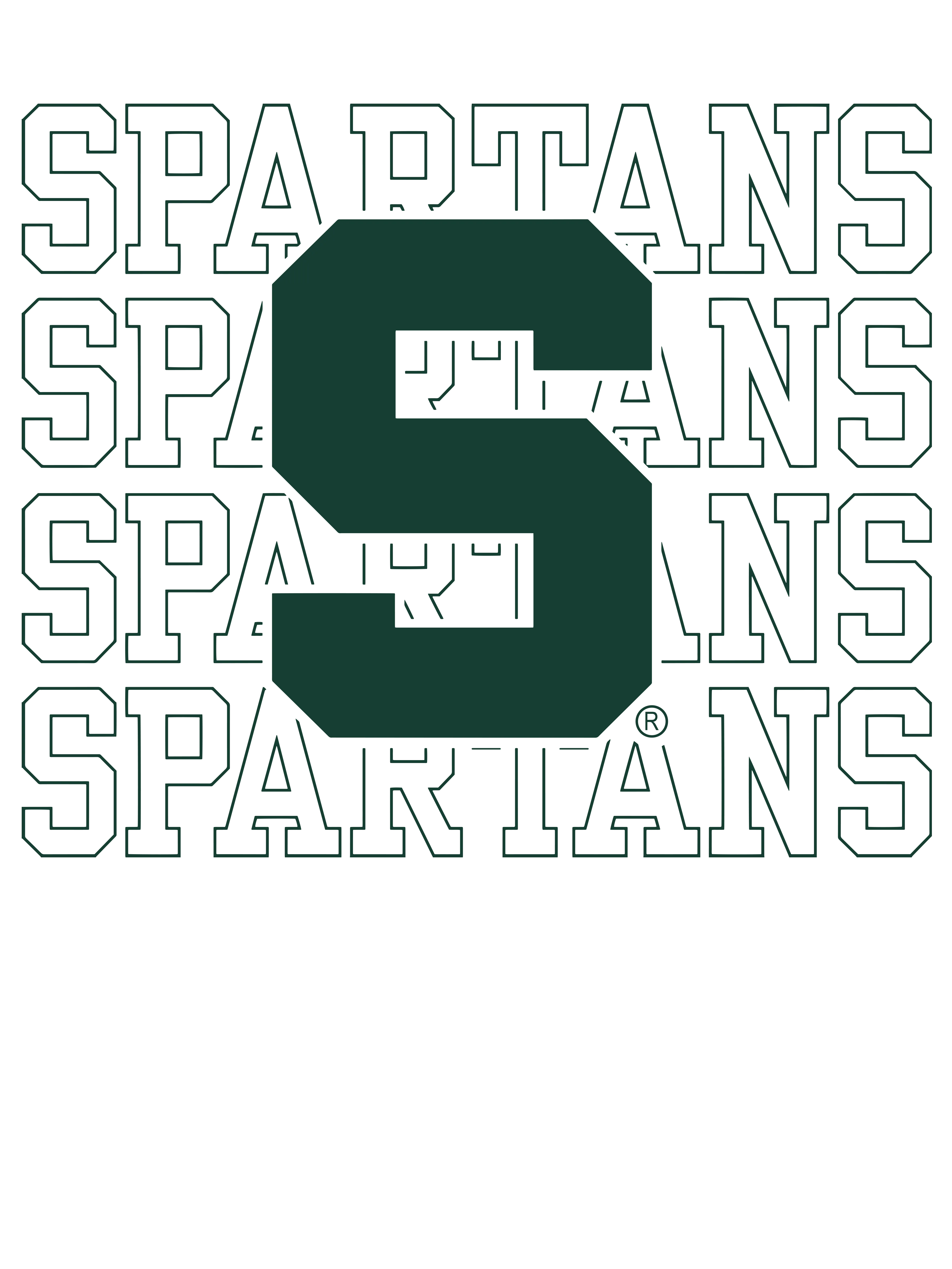 Official NCAA Michigan State Spartans Raw edge Cropped T-Shirt