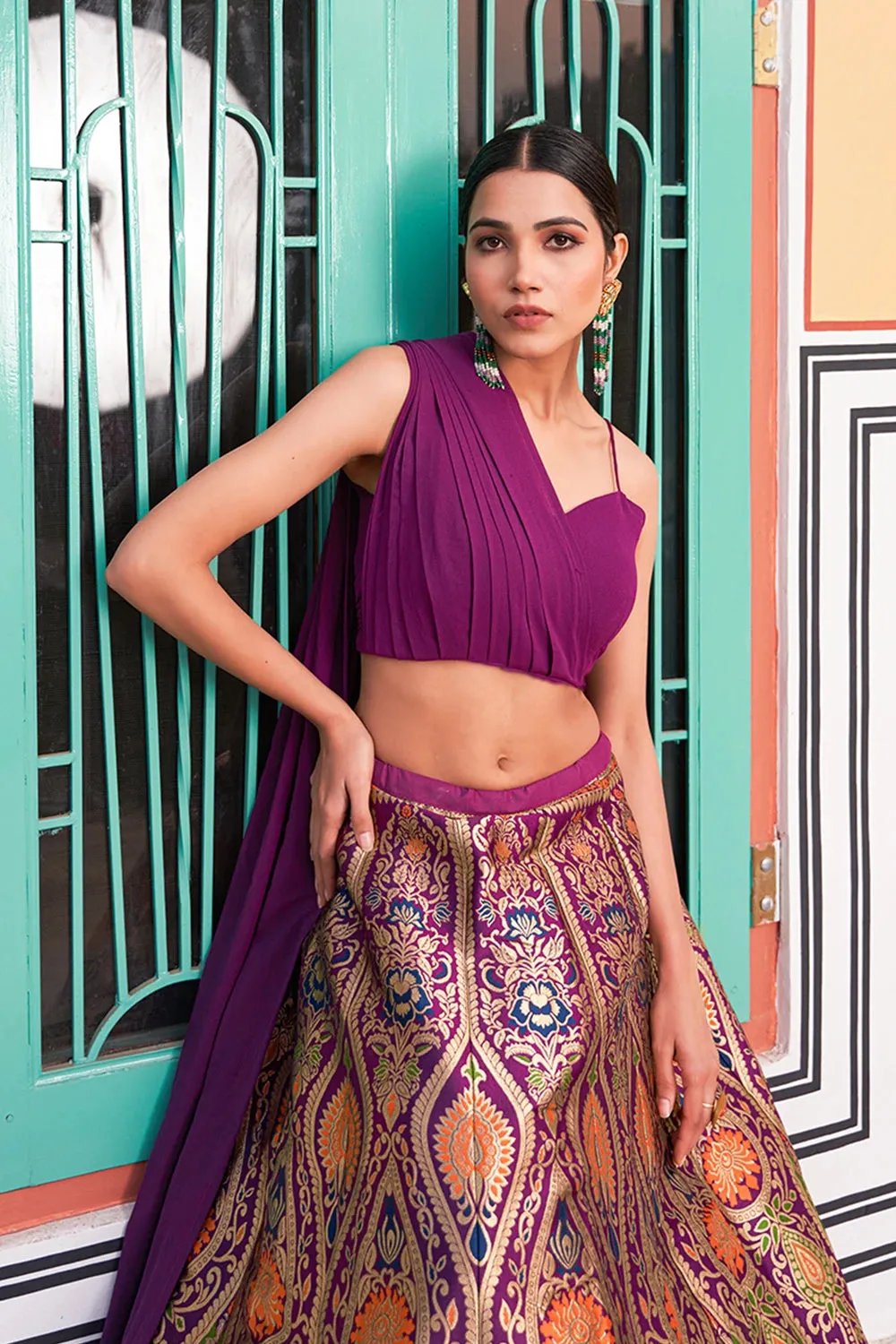 Party Wear Occasion Wear Banarasi Lehenga Choli