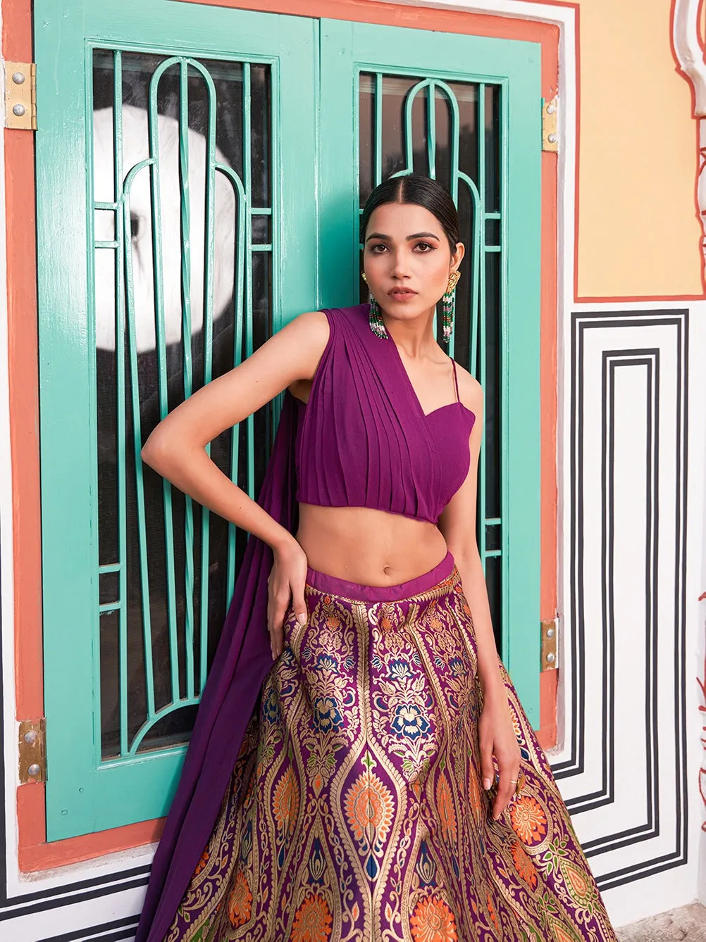 Party Wear Occasion Wear Banarasi Lehenga Choli