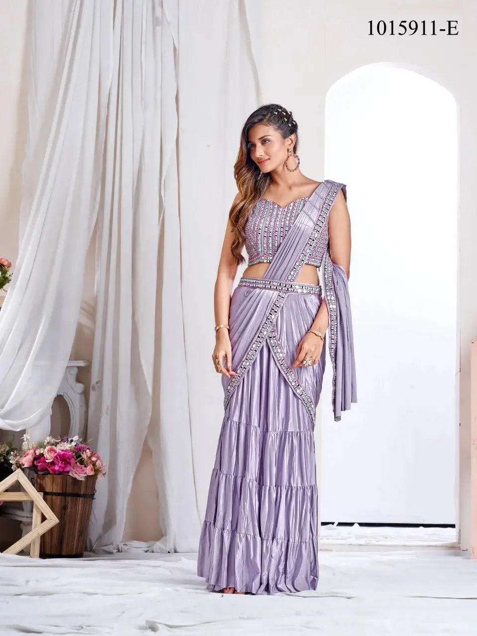 Party Wear Ready To Wear Sarees