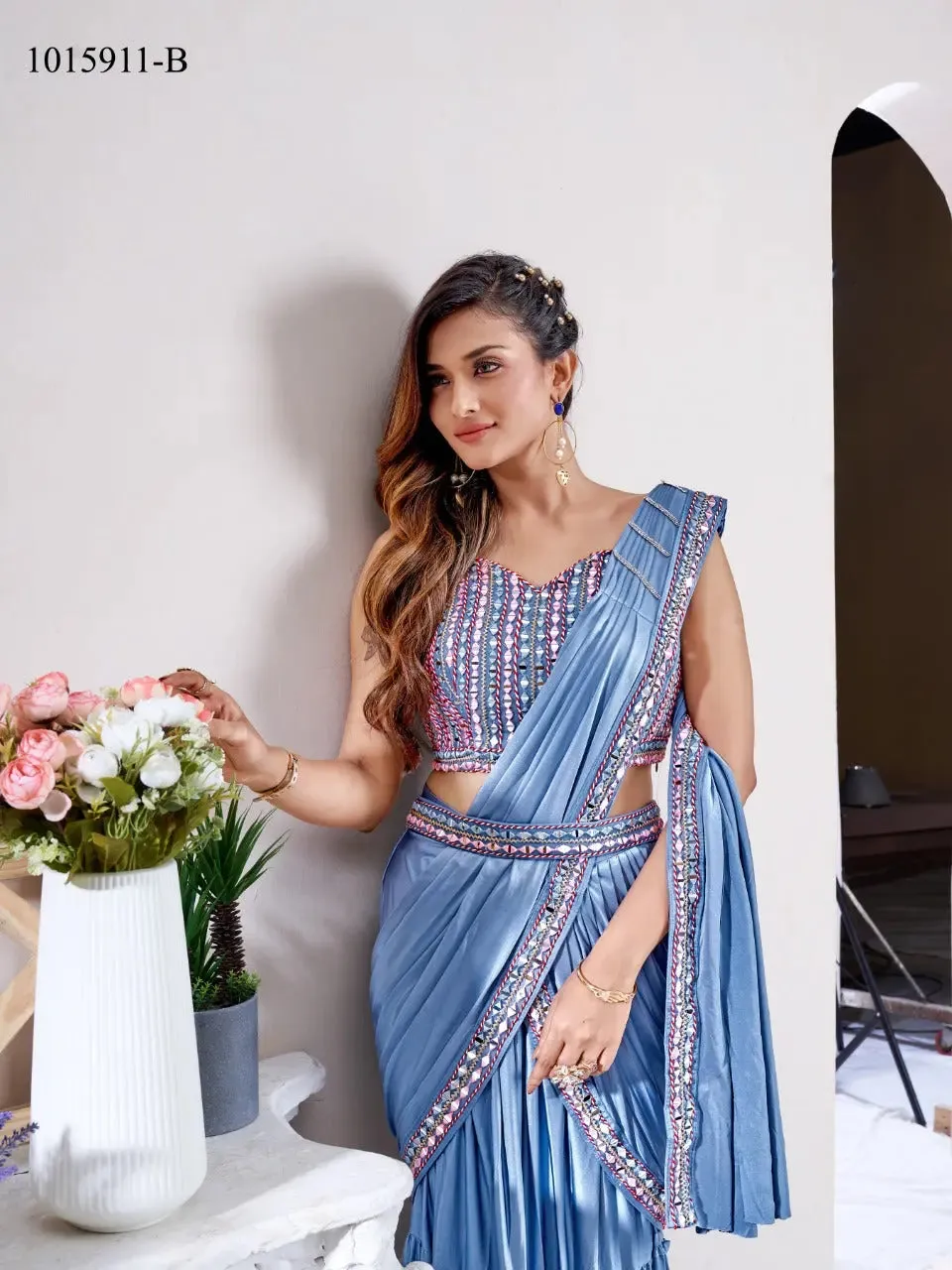 Party Wear Ready To Wear Sarees