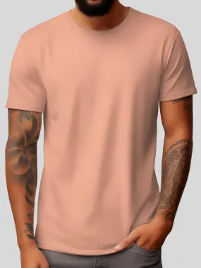 Peach Crew Neck T-shirt
