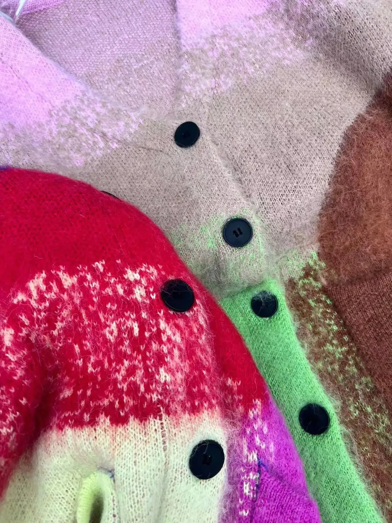 Pre Order:  Multicolor Patch Pockets Knit Cardigan