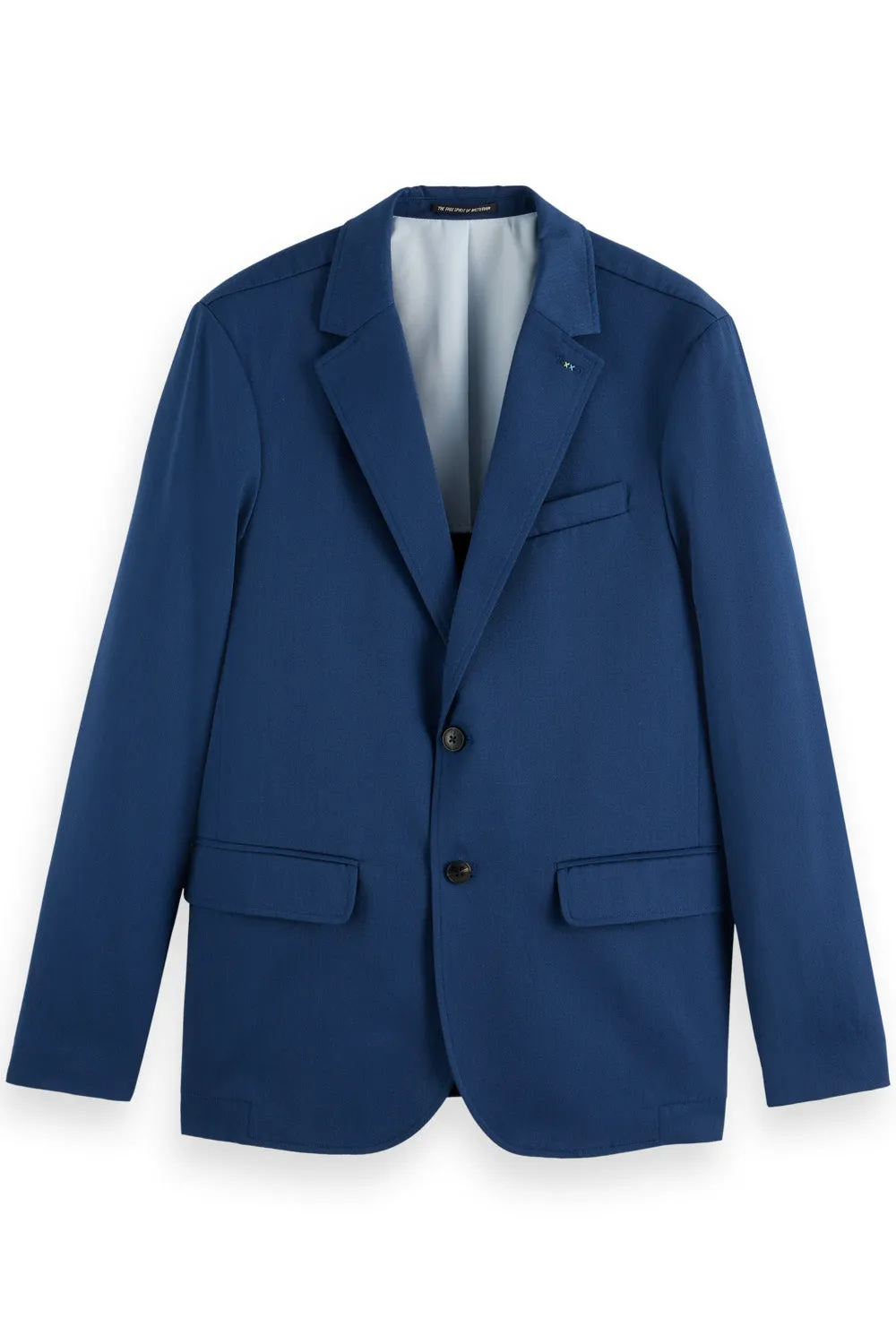 SINGLE BREASTED VISCOSE BLAZER Atlantic Blue