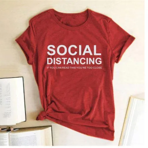 Social Distancing  Women T shirts Free   Shipping