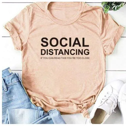 Social Distancing  Women T shirts Free   Shipping