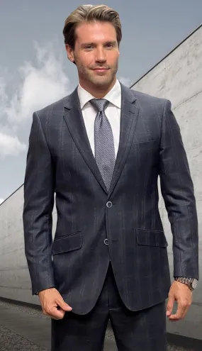 Statement  PORTO-7-BLK Mens Suit