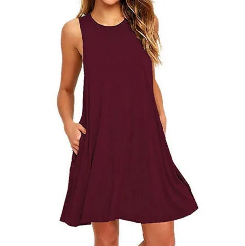 Summer Casual Pocket Dress, T Shirt Dresses