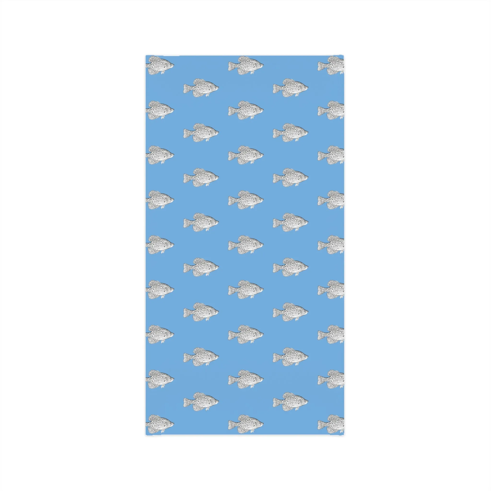 Summer Weather  - Crappie - Pattern - Fishing / Boating Lightweight Neck Gaiter - Light Blue