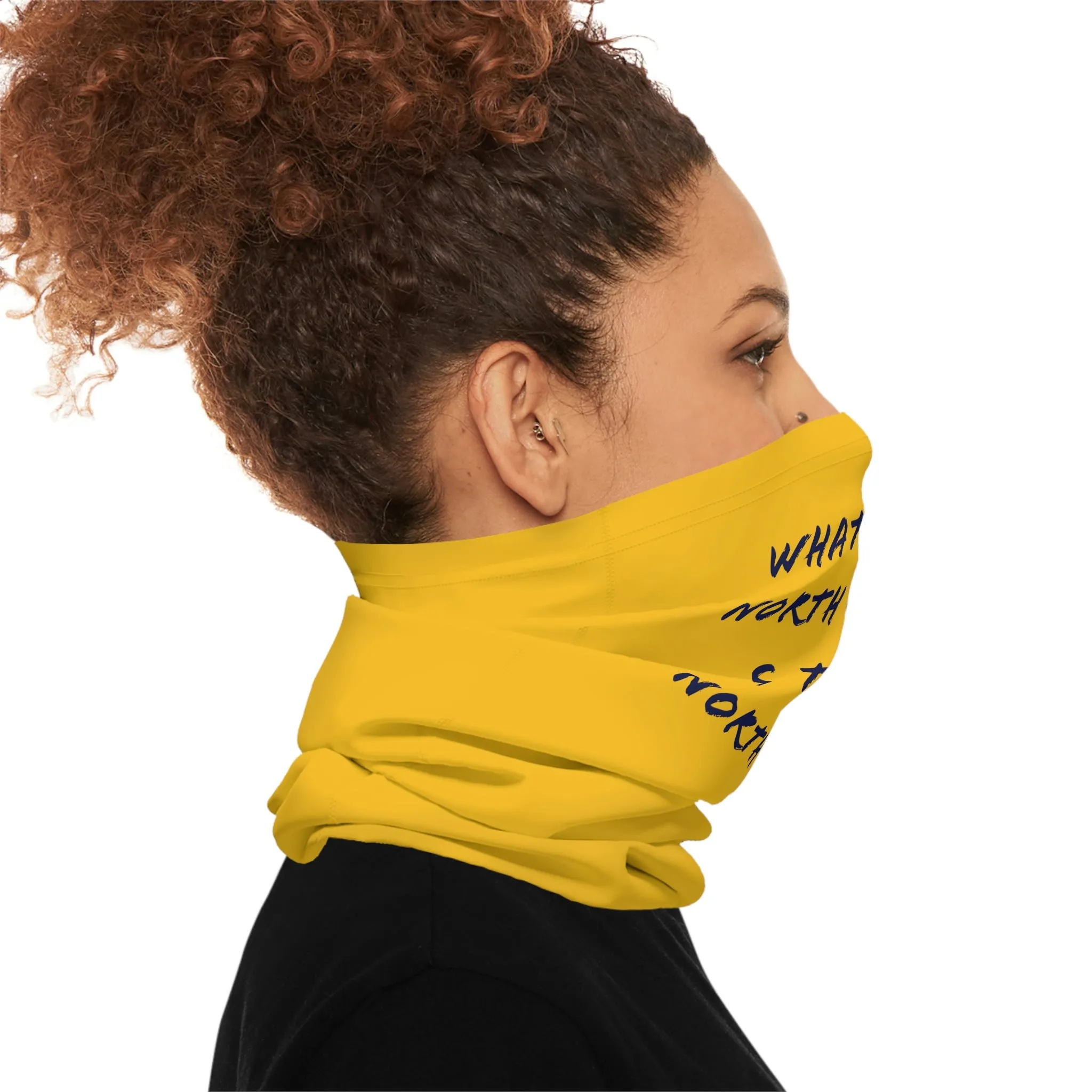 Summer Weather  - North of Hwy 2- Fishing / Boating Lightweight Neck Gaiter - Yellow