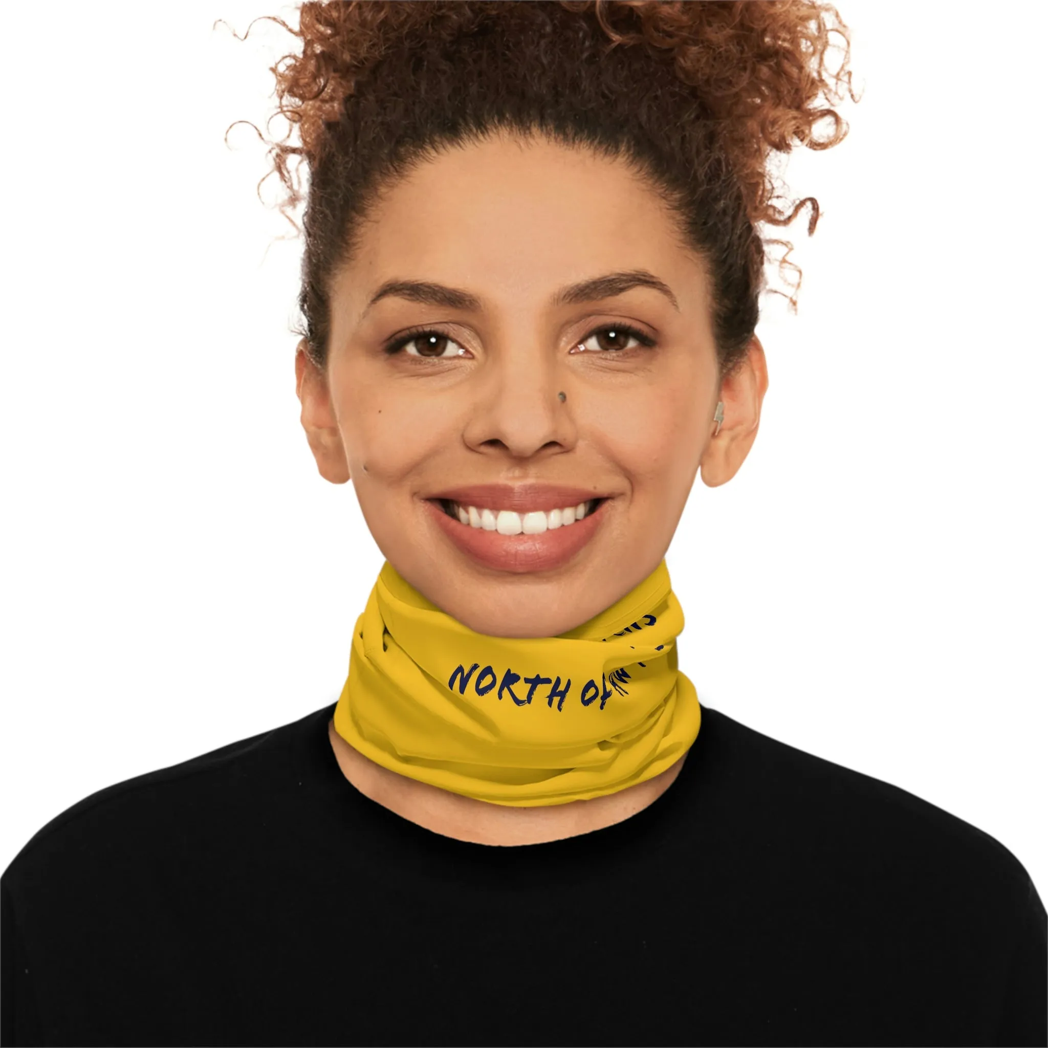 Summer Weather  - North of Hwy 2- Fishing / Boating Lightweight Neck Gaiter - Yellow