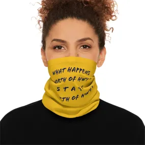 Summer Weather  - North of Hwy 2- Fishing / Boating Lightweight Neck Gaiter - Yellow