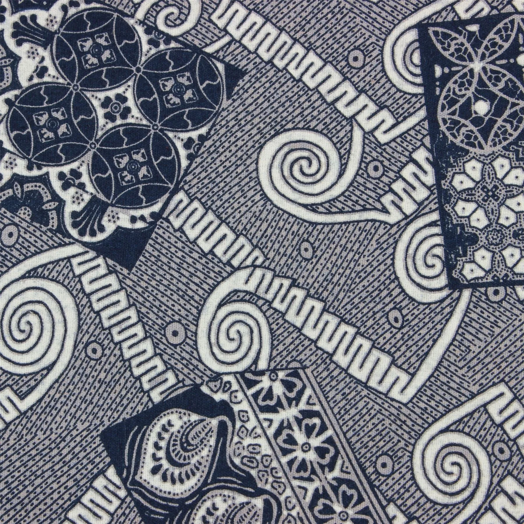 Tailored Fit Long Sleeve Shirt - Blue & Grey Patch