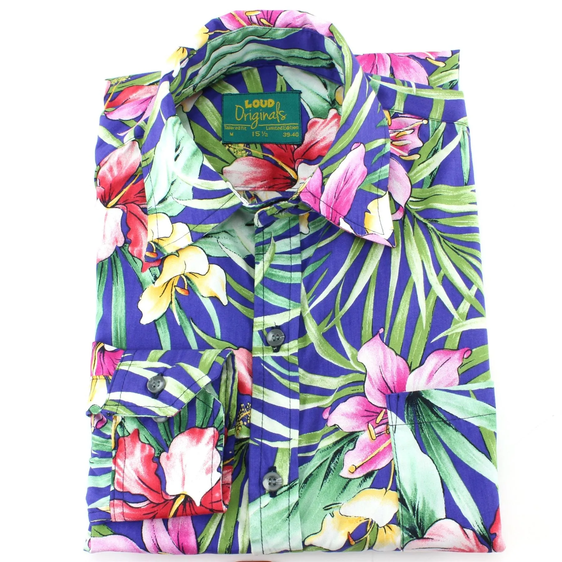 Tailored Fit Long Sleeve Shirt - Bright Purple Lily