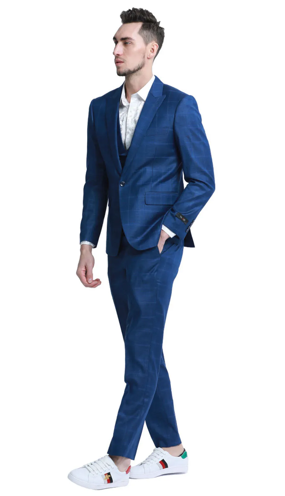 Tazzio M328SK-BLU Mens Suit