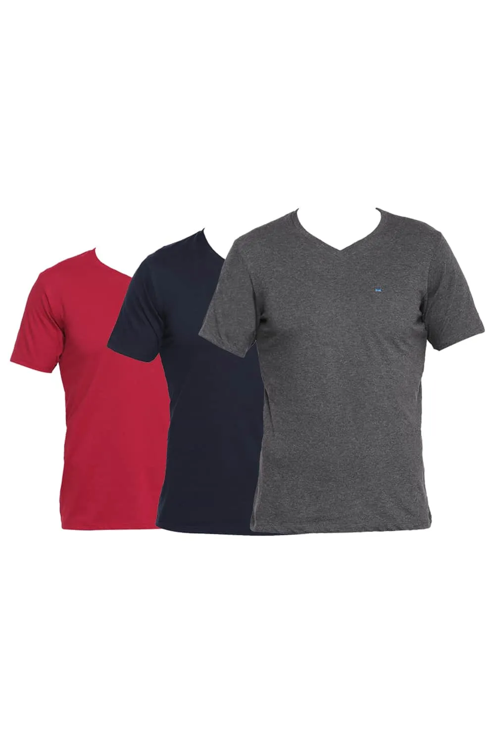 Value Pack Of 3 Muscle Fit V-Neck T-Shirts