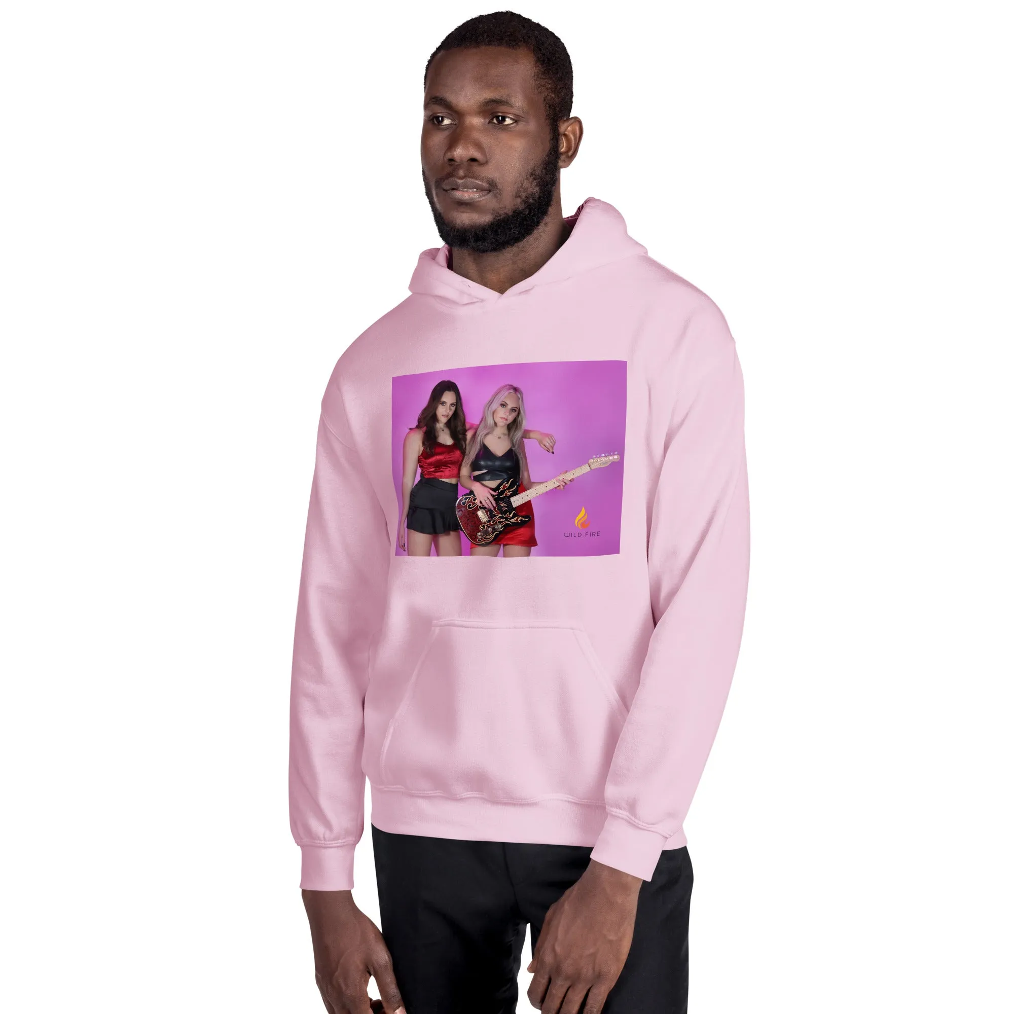 Wild Fire Flame Guitar Hoodie